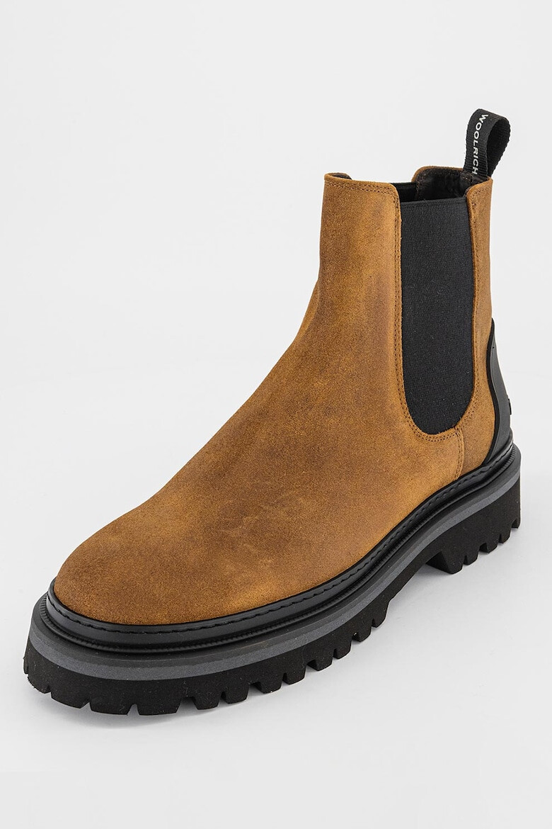 Woolrich Велурени боти Chelsea с лого - Pepit.bg