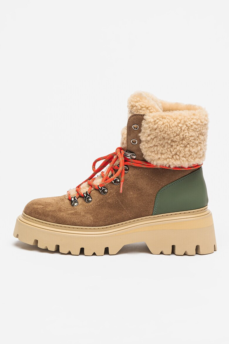 Woolrich Велурени боти с шагрен - Pepit.bg