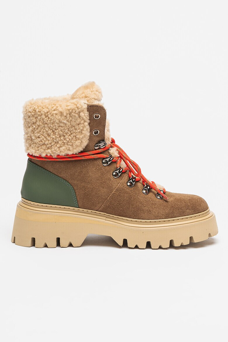 Woolrich Велурени боти с шагрен - Pepit.bg