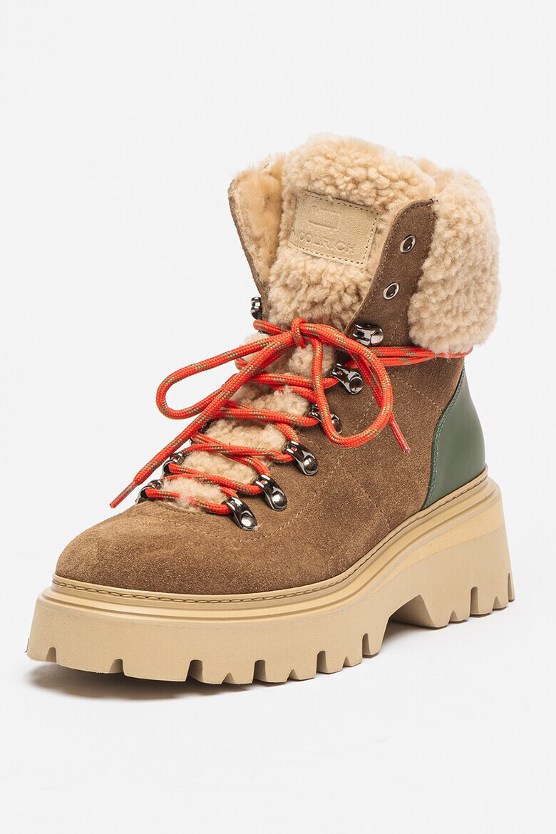 Woolrich Велурени боти с шагрен - Pepit.bg