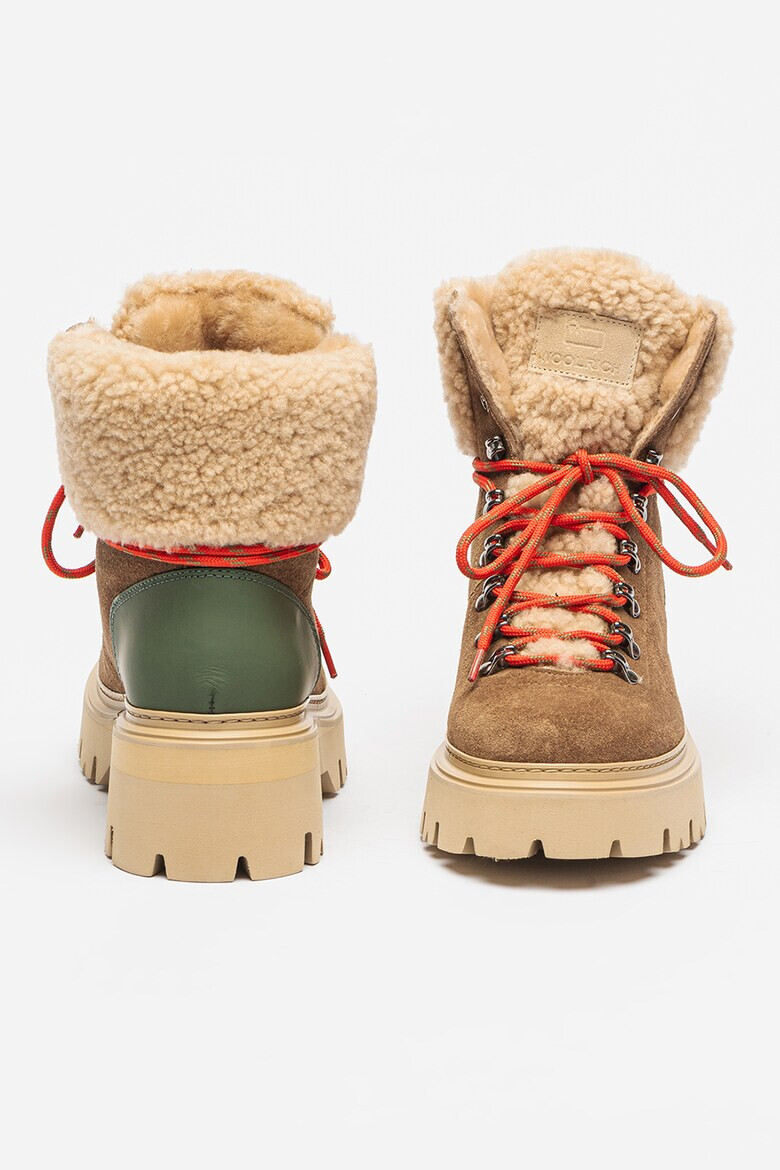 Woolrich Велурени боти с шагрен - Pepit.bg