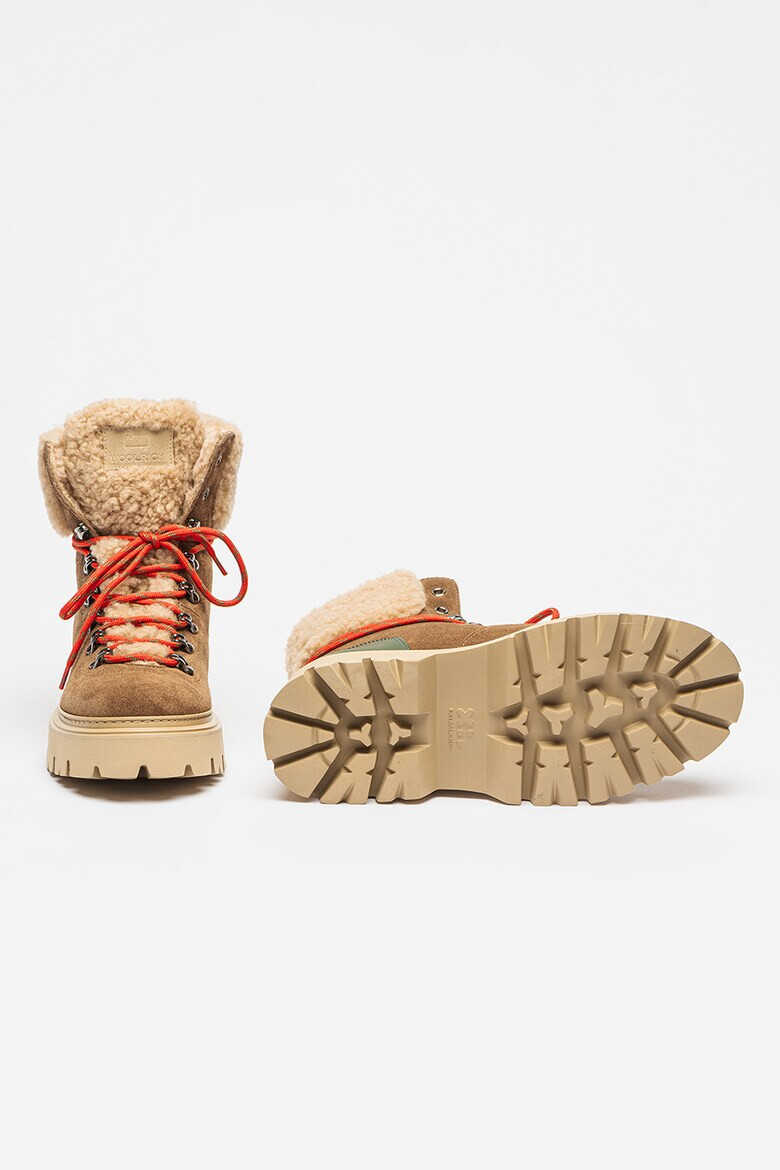Woolrich Велурени боти с шагрен - Pepit.bg
