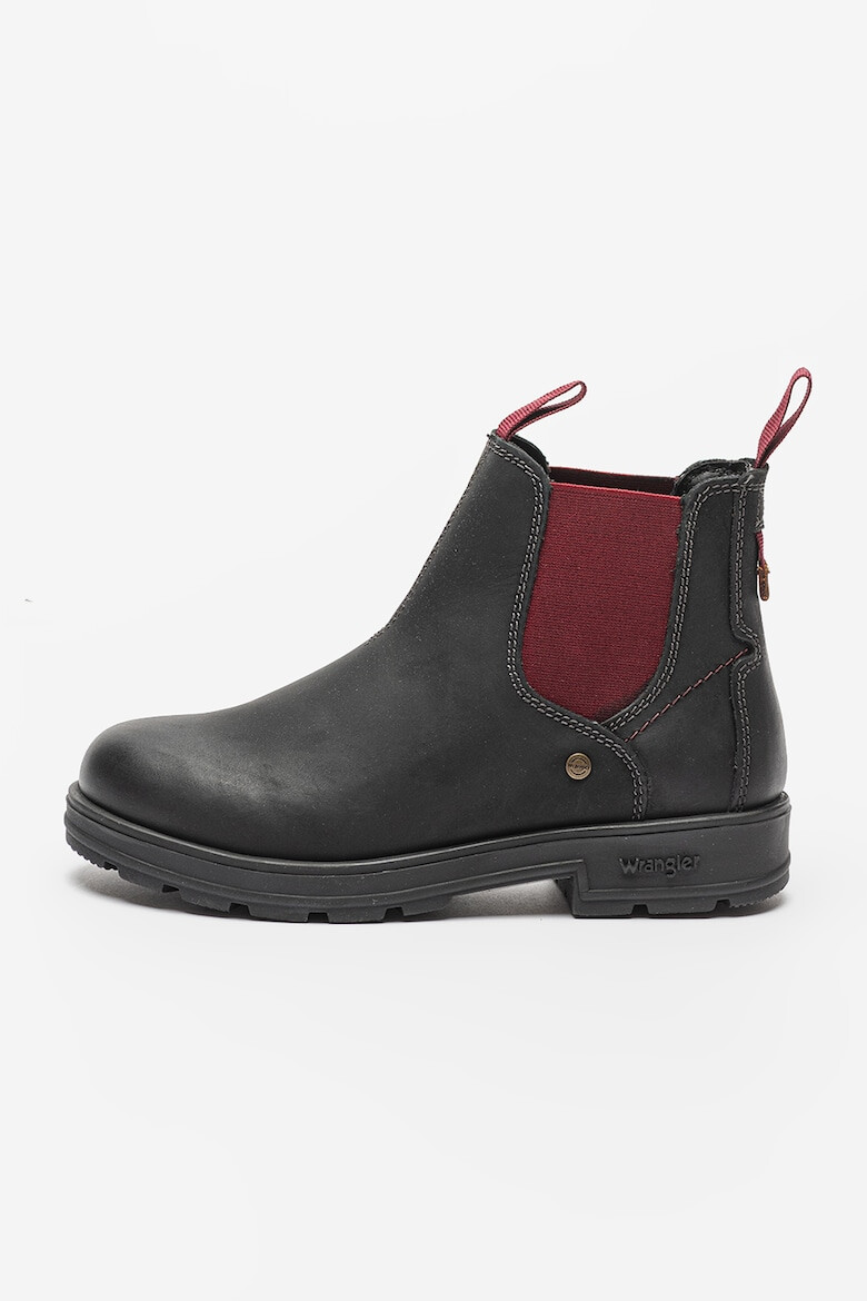 Wrangler Кожени боти Buddy тип Chelsea с текстил - Pepit.bg