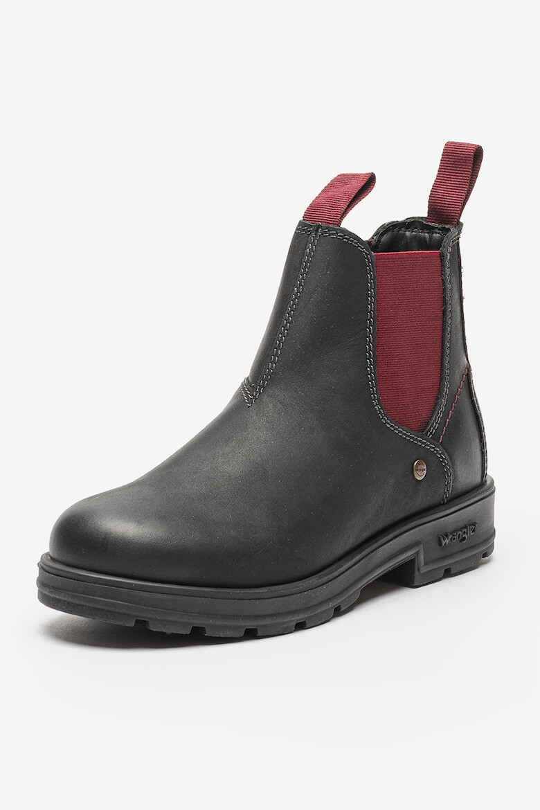 Wrangler Кожени боти Buddy тип Chelsea с текстил - Pepit.bg