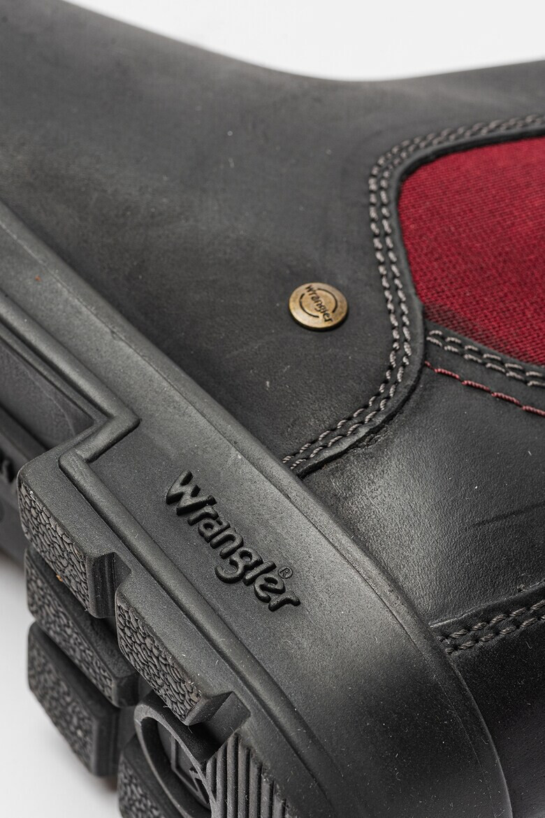 Wrangler Кожени боти Buddy тип Chelsea с текстил - Pepit.bg