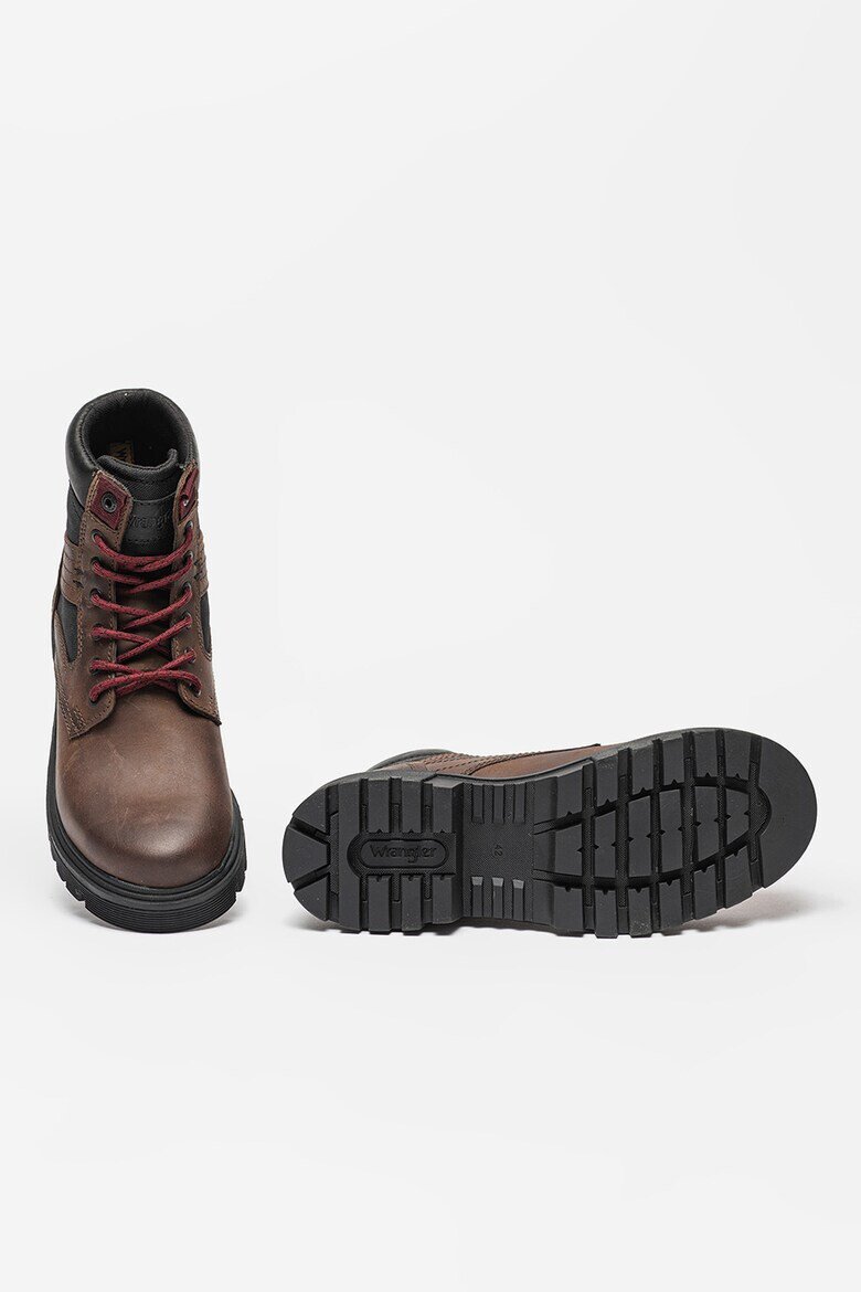 Wrangler Кожени боти Seattle Cop с текстил - Pepit.bg