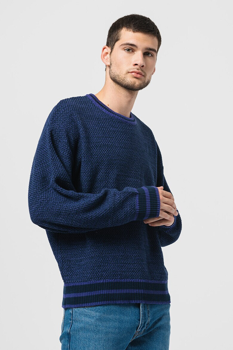 Wrangler Пуловер Varsity с раиран подгъв - Pepit.bg