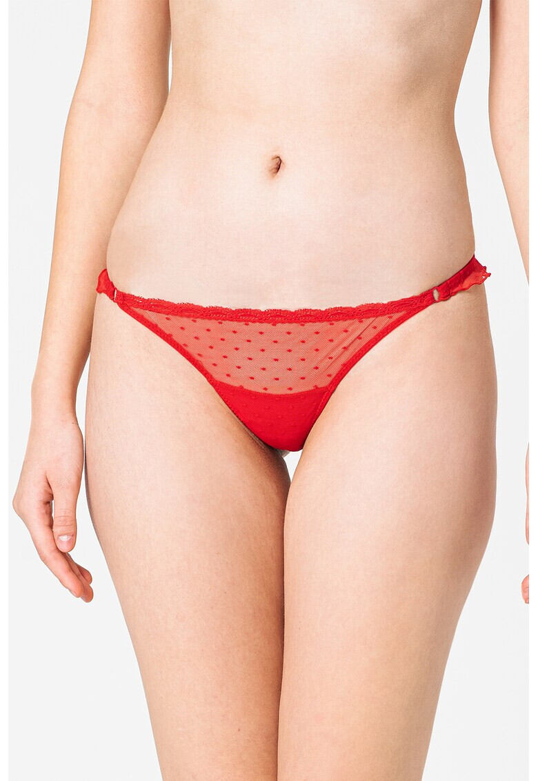 Yamamay Дантелена танга Softly Red - Pepit.bg