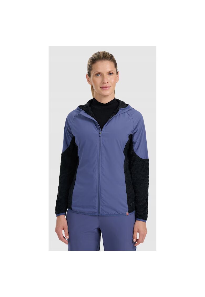 4F Дамски суичър Primaloft Active - бързосъхнещ - тъмносин - полиестер - за бягане