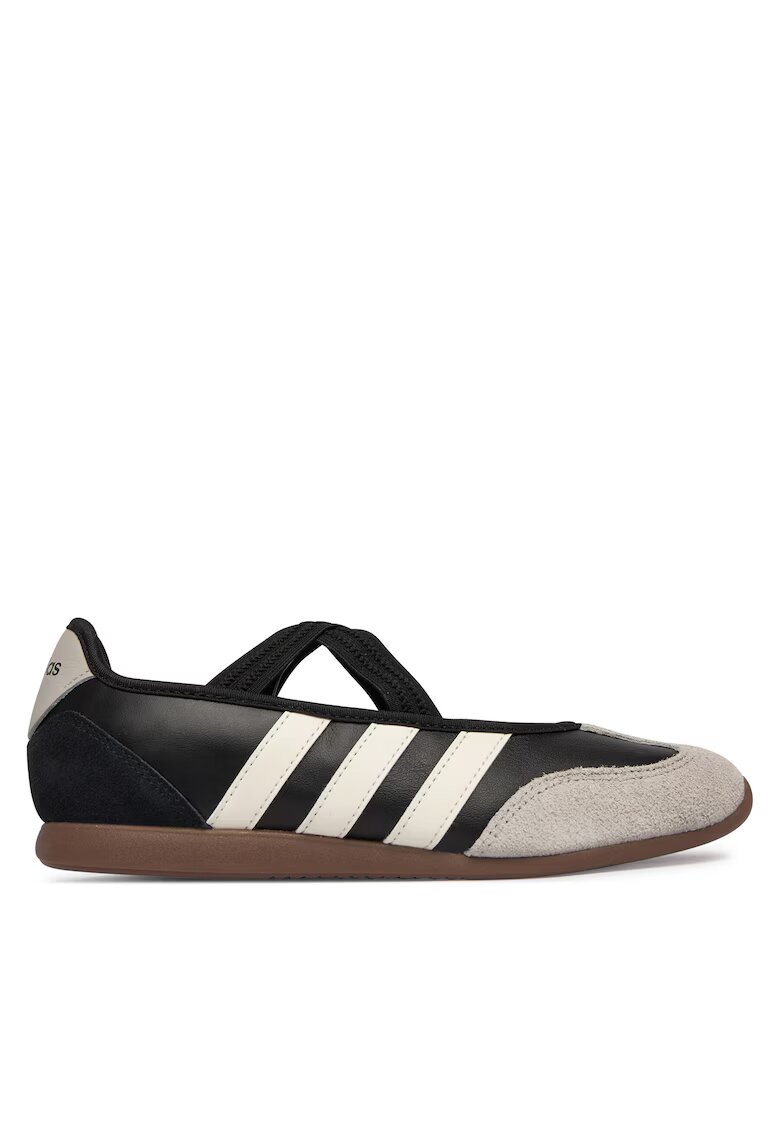 adidas Балеринки HQ7401 - Черни - Естествена кожа
