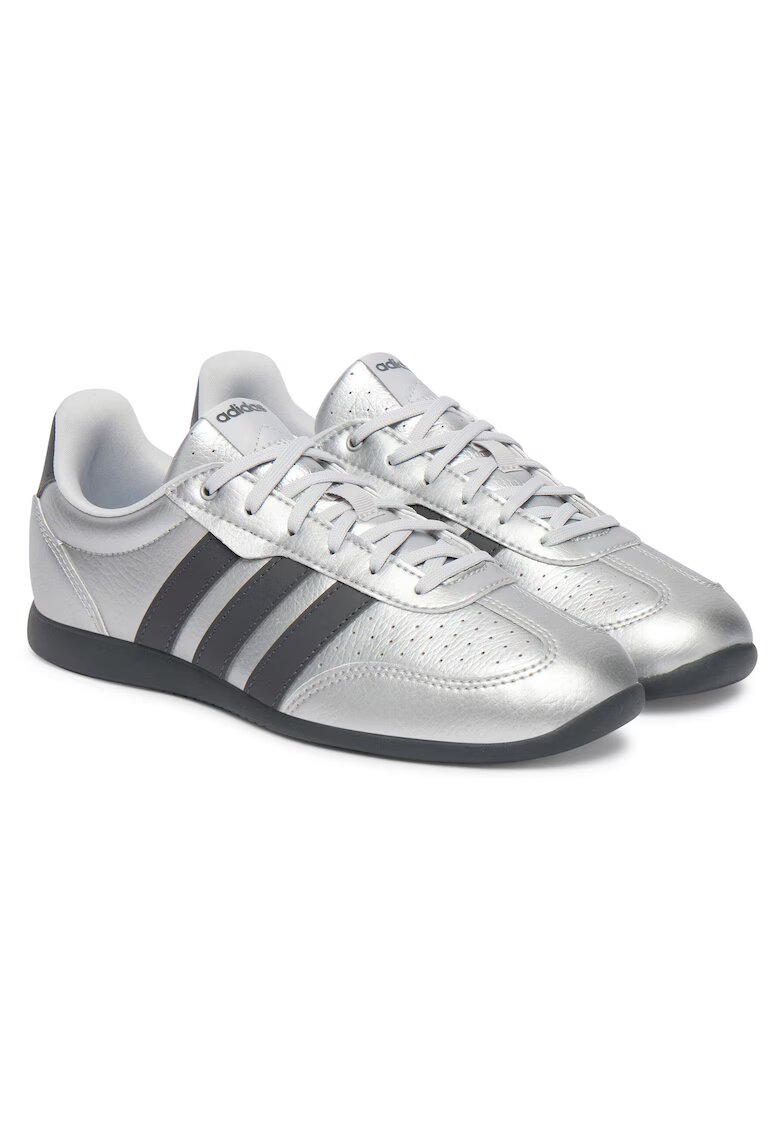 adidas Дамски кецове - екологична кожа - сребристи