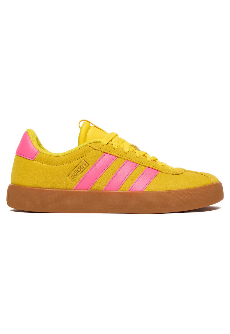 adidas Дамски маратонки естествена кожа - жълт/розов