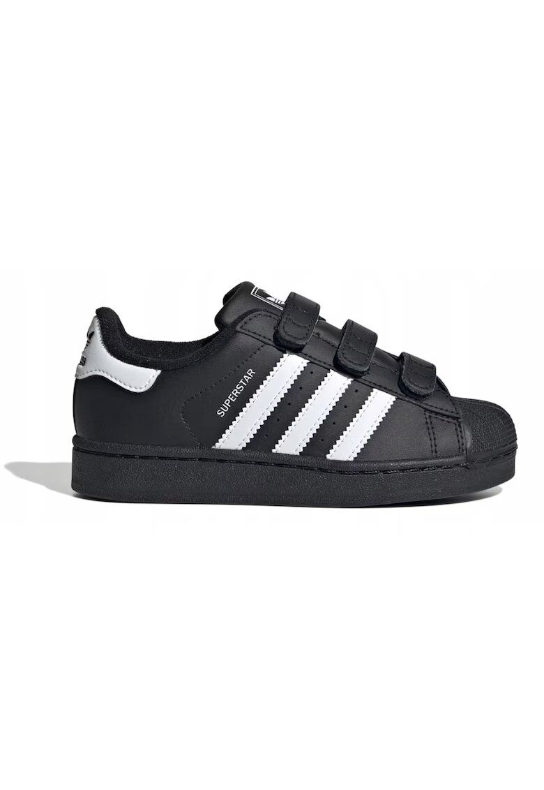 adidas Детски обувки - SUPERSTAR - естествена кожа - велкро - бяло/черно