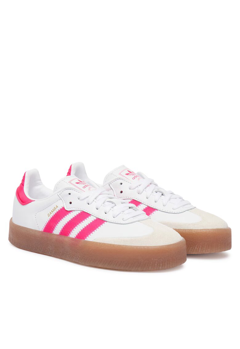 adidas Детски спортни обувки - естествена кожа - бели - удобни