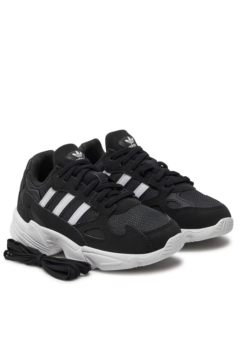 adidas Детски спортни обувки - Falcon El C - за бягане - екологична кожа - Cblack/Ftwwht/Ftwwht