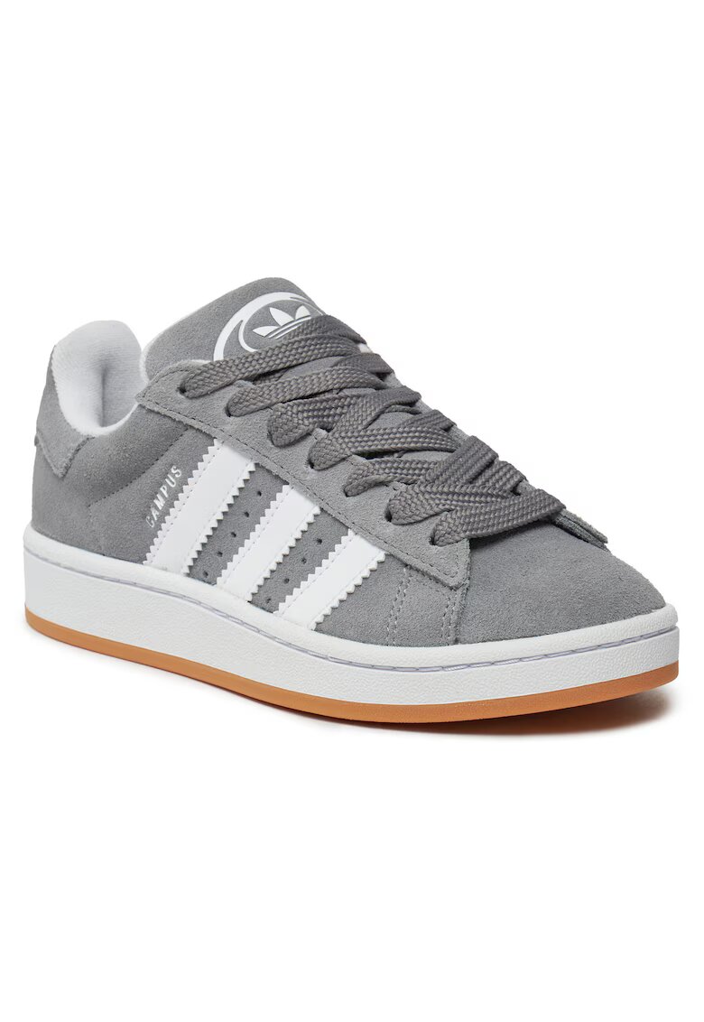adidas Маратонки за дами - Campus 00s J - естествена кожа - сиви - стрийтуеър дизайн