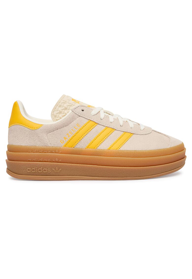 adidas Мъжки кецове - естествена кожа - бежови - текстил