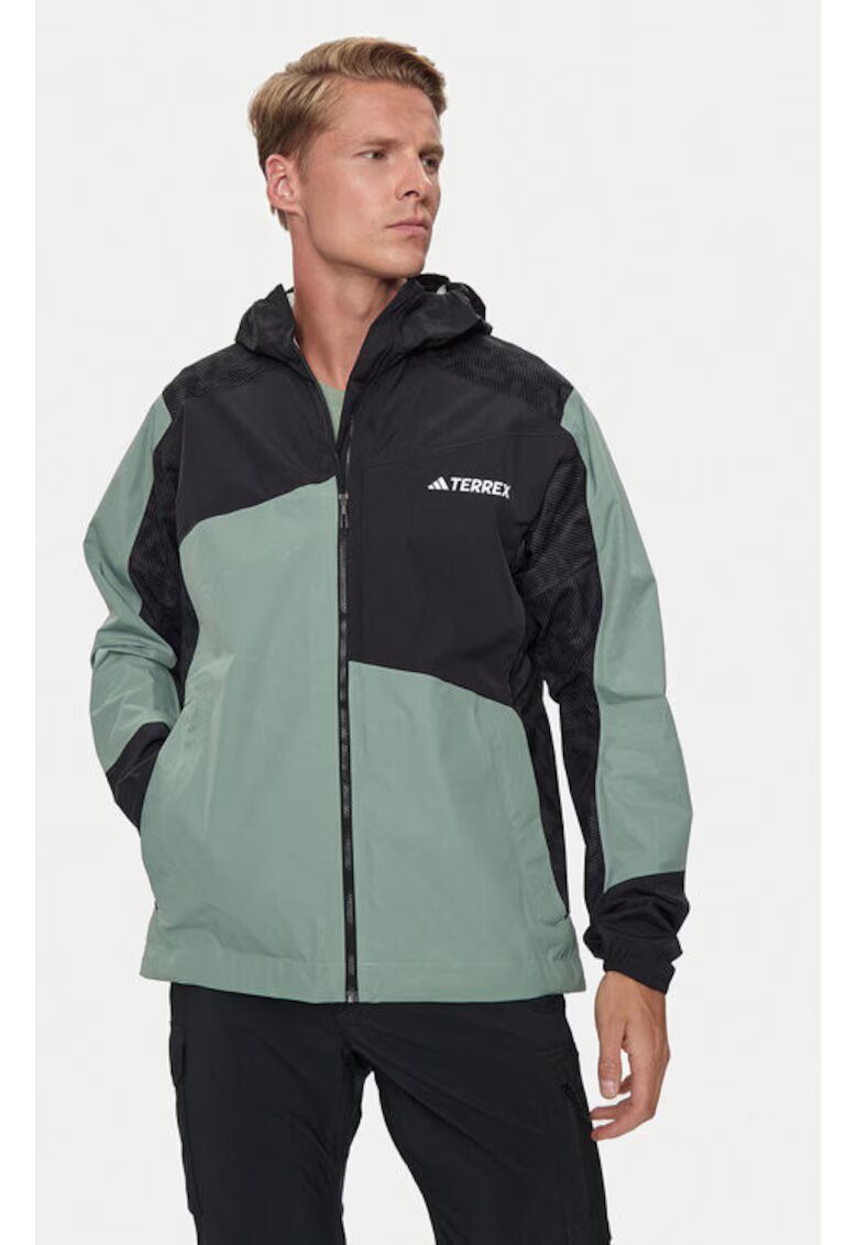 adidas Мъжко яке - 303461324 - Полиамид - Зелено