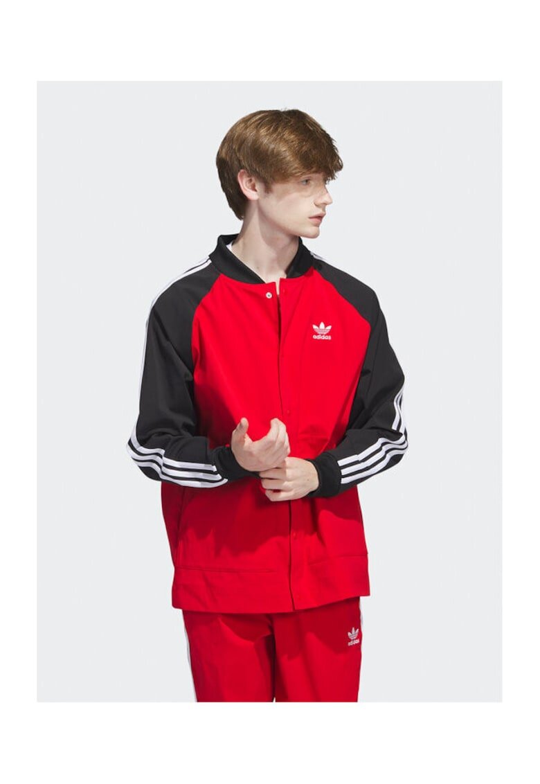 adidas Мъжко яке тип бомбър червено