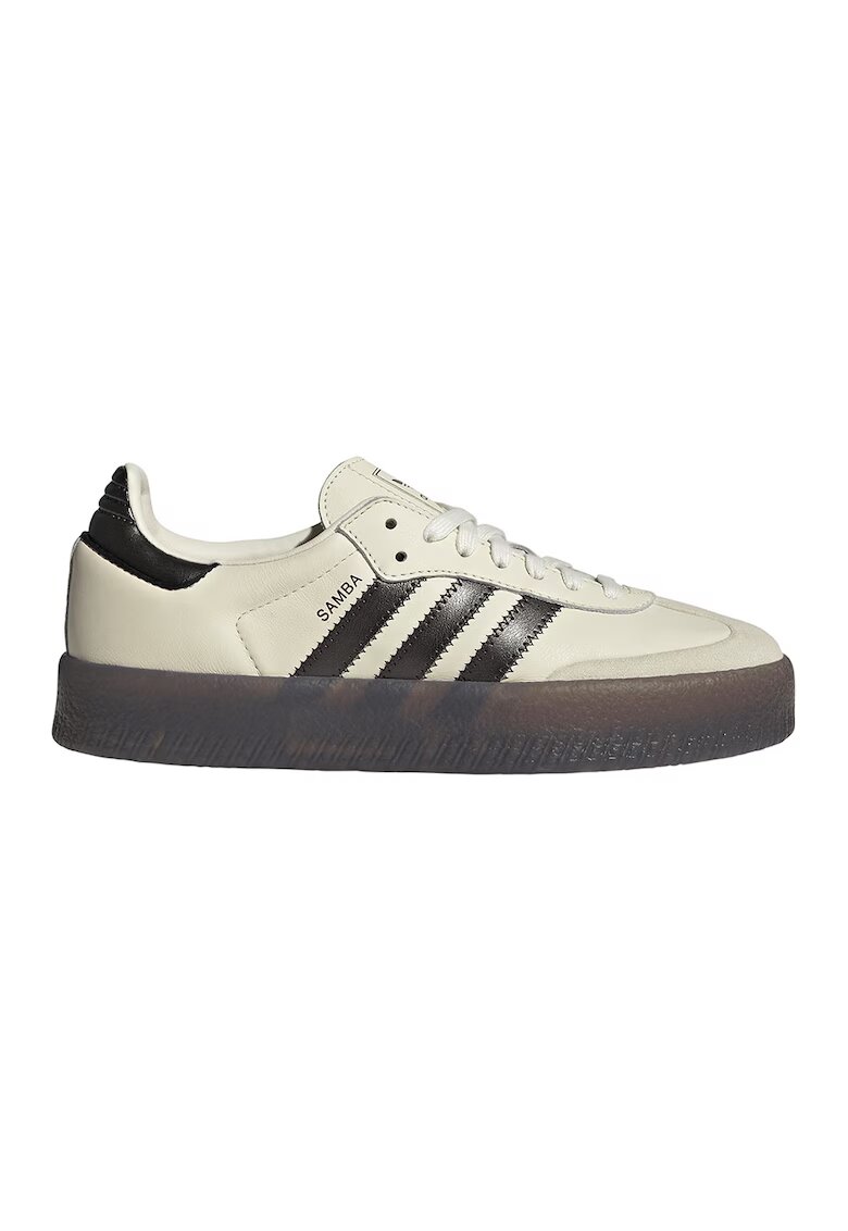 adidas Originals Спортни обувки Samba от кожа и велур - Слонова кост/Черен
