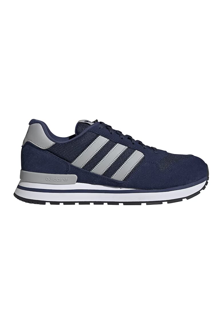 adidas Originals Спортни обувки ZX 500 RS с велур - Светло сив/Тъмносин/Бял