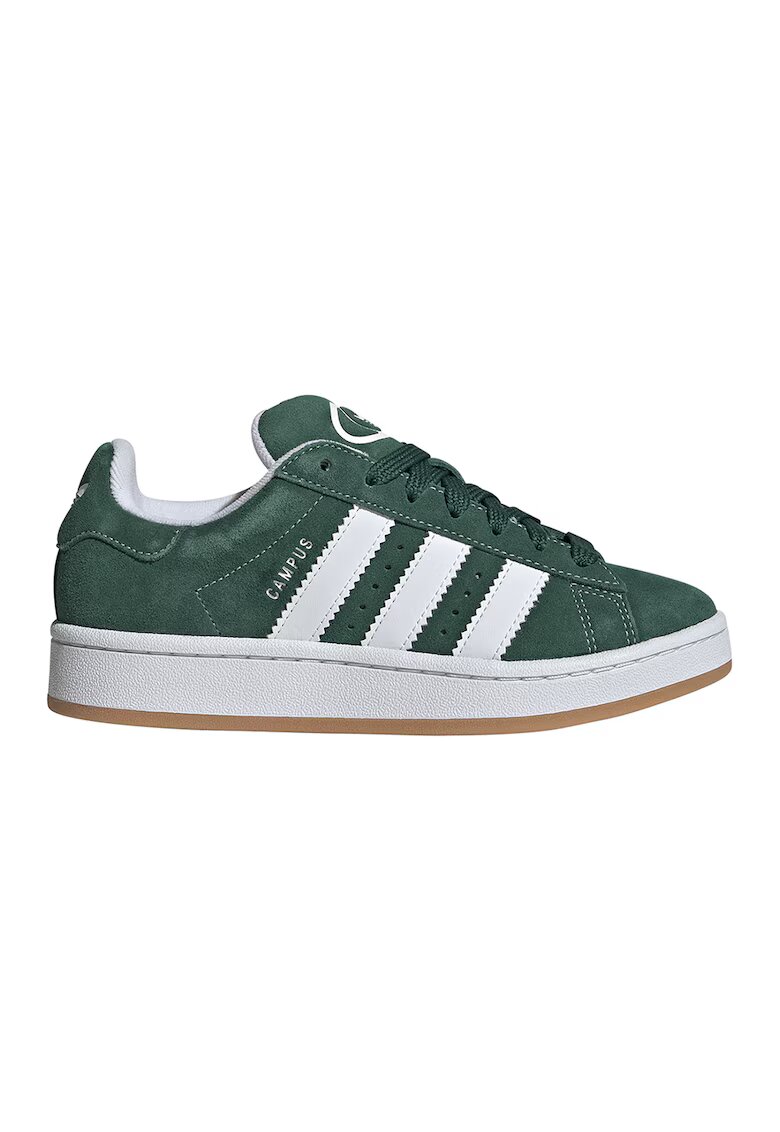 adidas Originals Велурени спортни обувки Campus 00s със синтетика - Тъмнозелен/Бял
