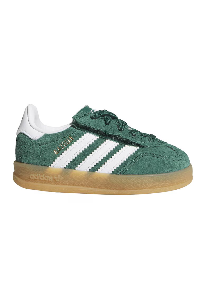 adidas Originals Велурени спортни обувки Gazelle Indoor - Бял/Зелен