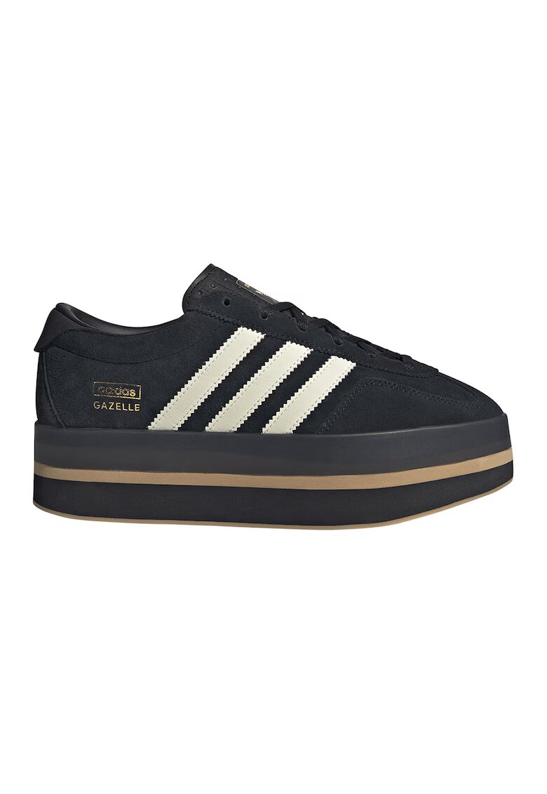 adidas Originals Велурени спортни обувки Gazelle Stack - Бял/Златист/Черен