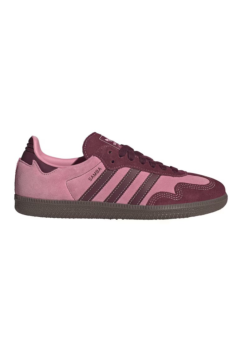 adidas Originals Велурени спортни обувки Samba - Бордо/Пастелнорозов/Карамел