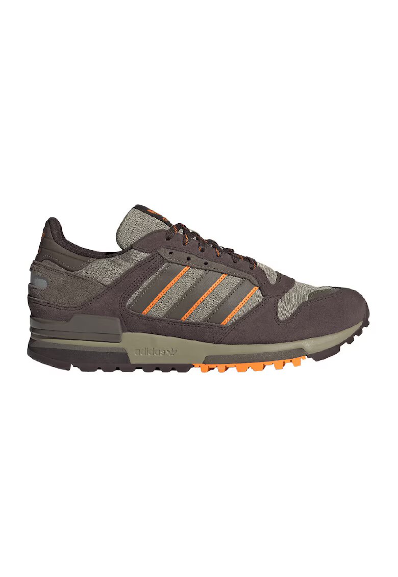 adidas Originals Велурени спортни обувки ZX 600 с текстил - Кафяв/Оранжев