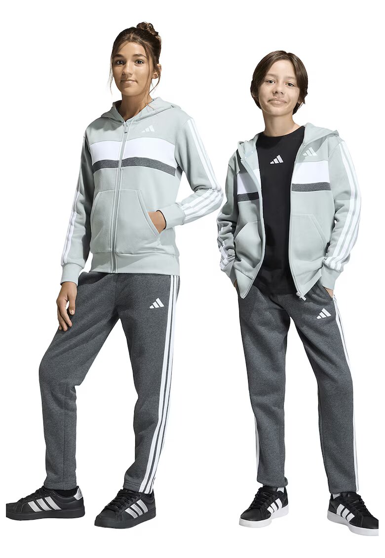 adidas Sportswear Худи с дълги ръкави с лого - Бял/Бледозелен/Tъмносив