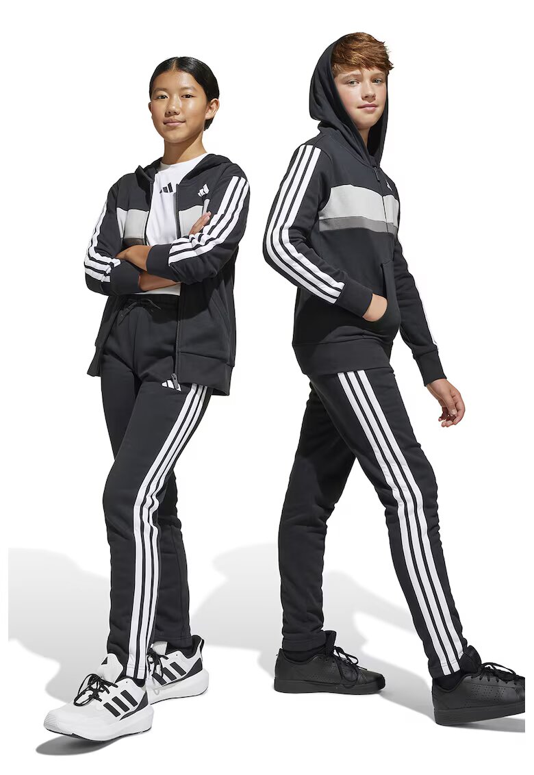 adidas Sportswear Худи с дълги ръкави с лого - Бял/Черен/Сив
