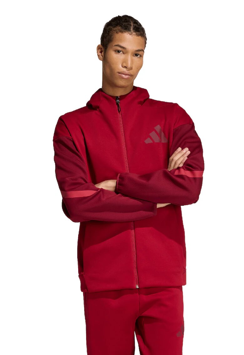 adidas Sportswear Худи с контрастни ръкави и цип