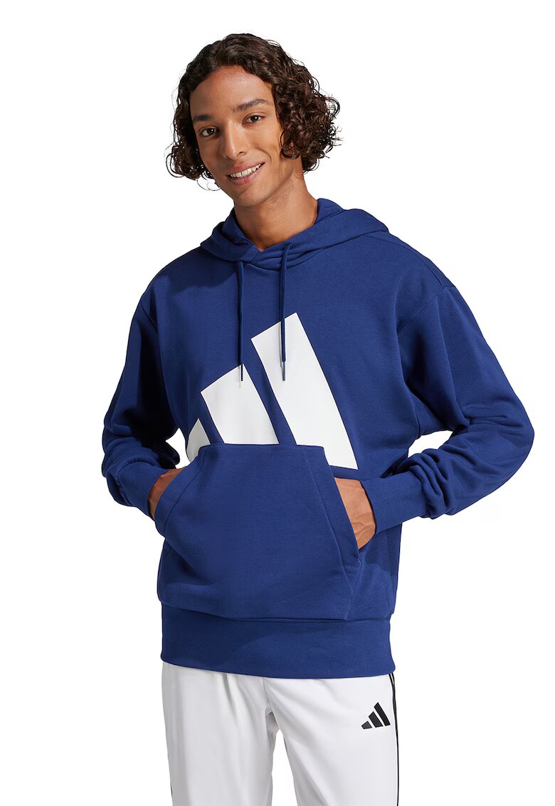 adidas Sportswear Худи с лого - Тъмносин/Бял