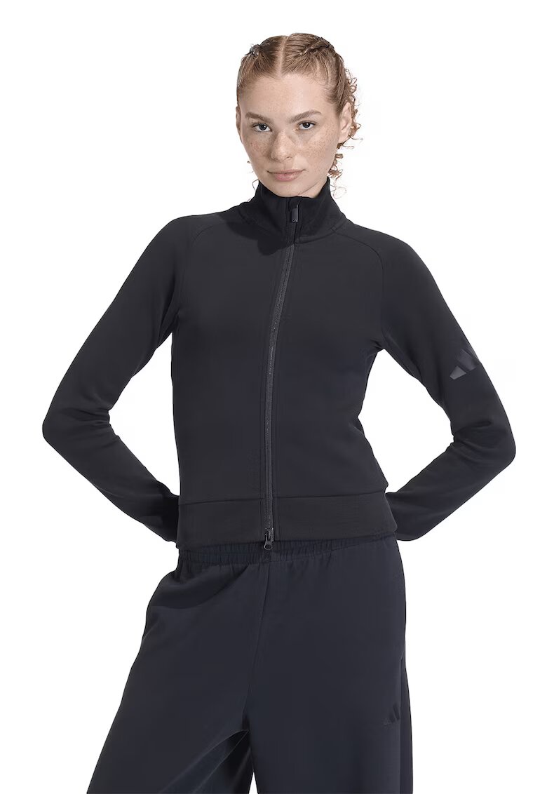 adidas Sportswear Слим суитшърт с модал с цип