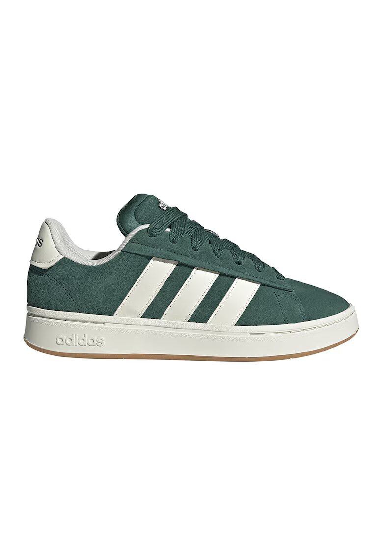 adidas Sportswear Спортни обувки Grand Court Alpha от велур - Бял/Тъмнозелен