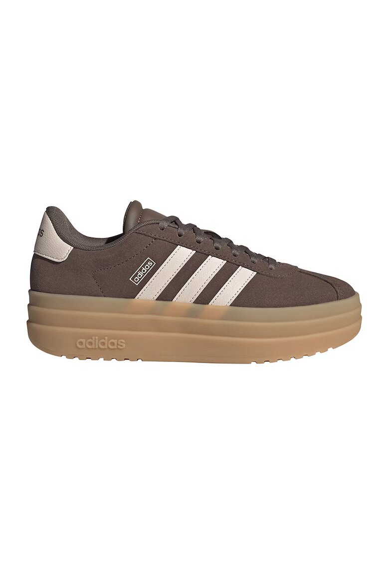adidas Sportswear Велурени спортни обувки Court Bold с равна пларформа - Кафяв/Бежов