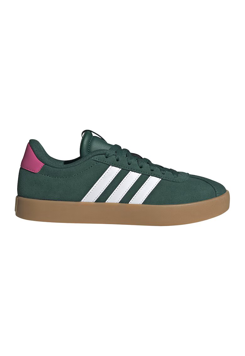 adidas Sportswear Велурени спортни обувки VL Court 3.0 - Светлорозов/Тъмнозелен/Бял
