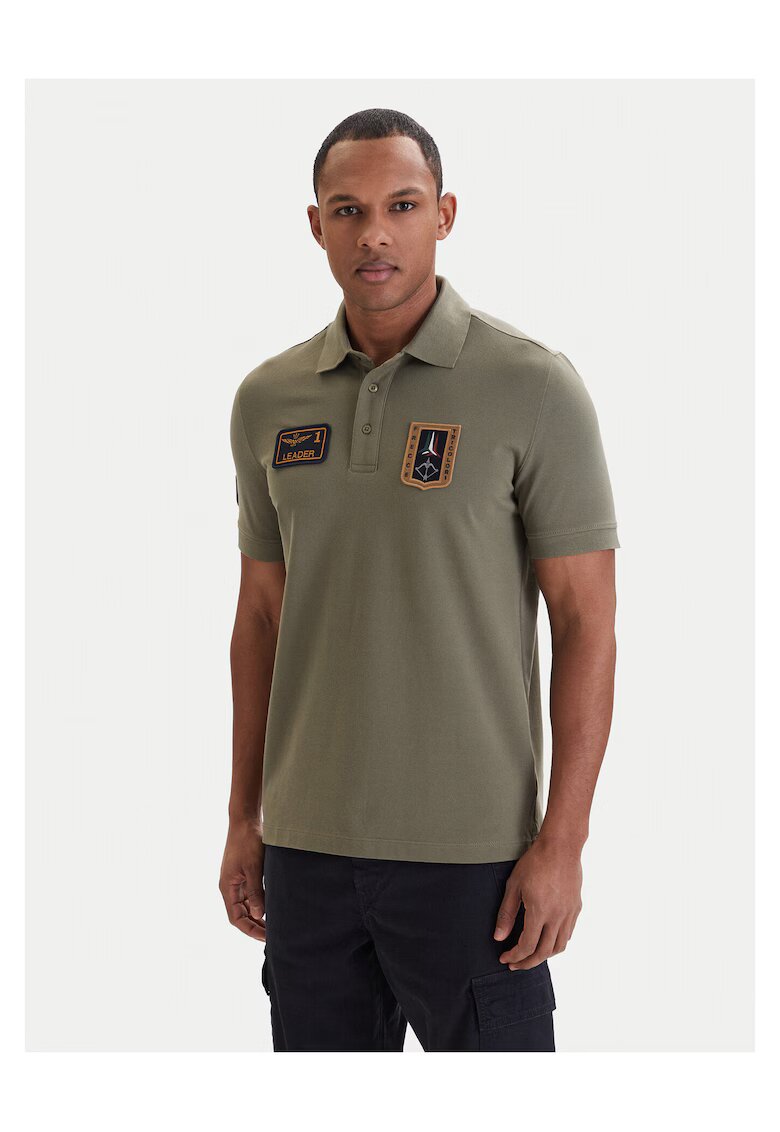 Aeronautica Militare Мъжка тениска - памук - зелена