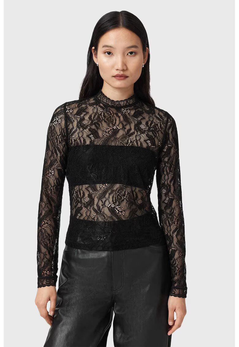 AllSaints Дантелена блуза Aria с ниска яка