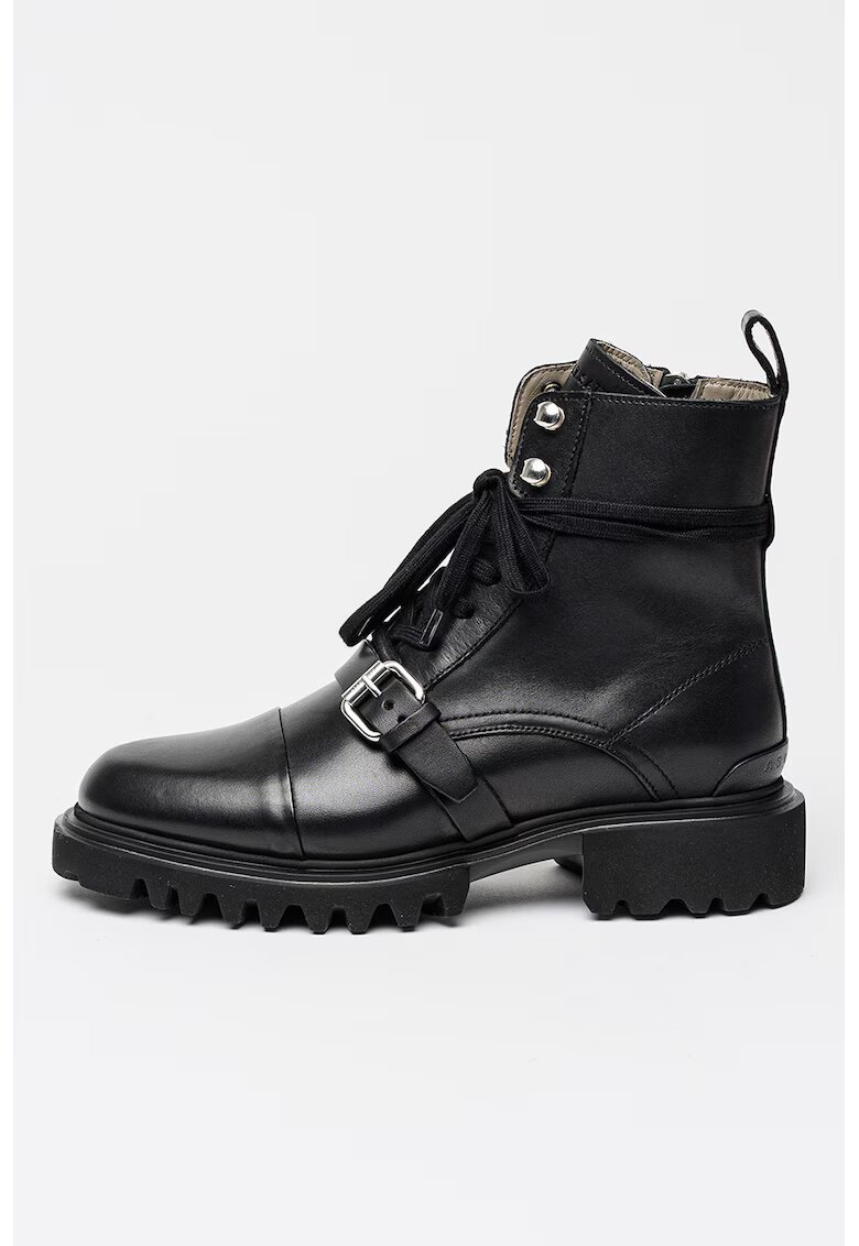 AllSaints Кожени боти с масивен ток