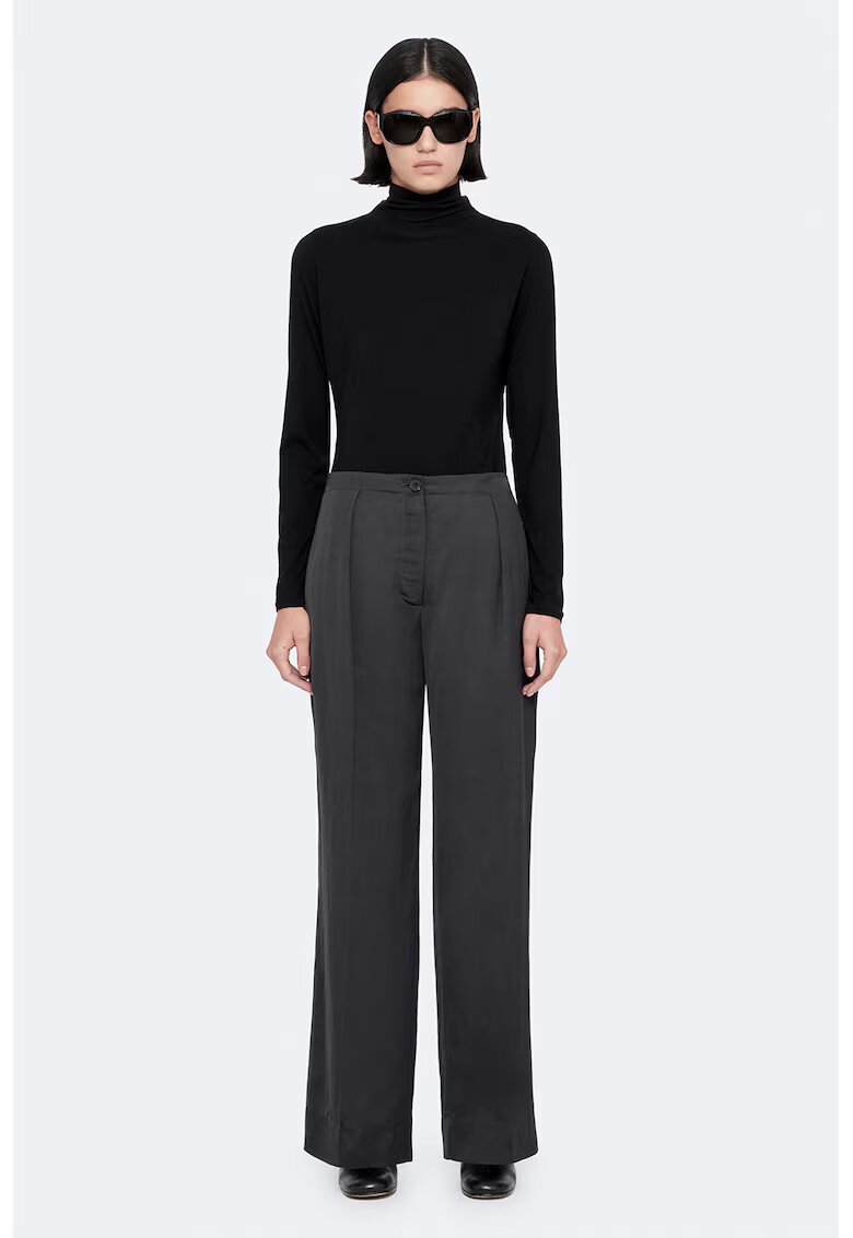 AllSaints Панталон Leonie с лен с широк крачол