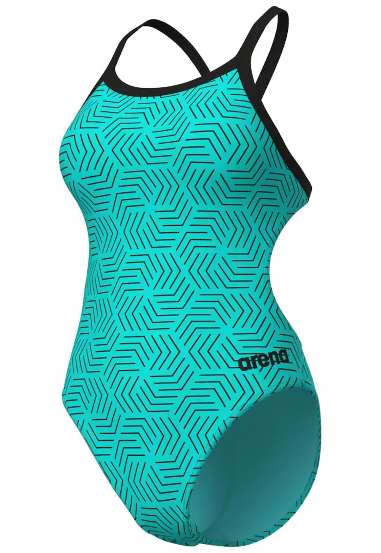 ARENA Дамски бански Allover Swimsuit Challenge Back - Лимитирана серия Water Maze