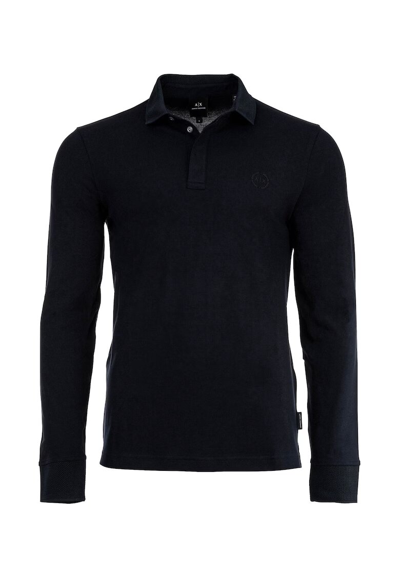 Armani Exchange Блуза с памук с яка