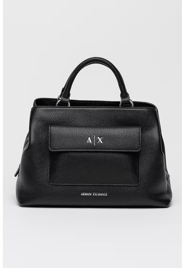 Armani Exchange Чанта през рамо от еко кожа с джоб с капаче