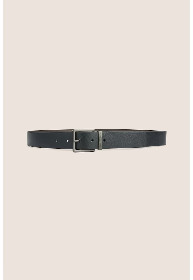 Armani Exchange Двулицев кожен колан с метална тока