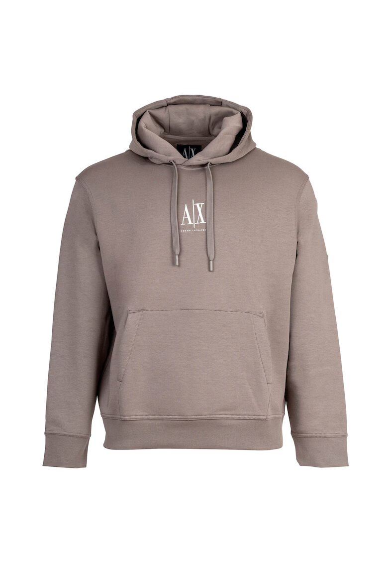 Armani Exchange Суитшърт с къс цип и бродирано лого