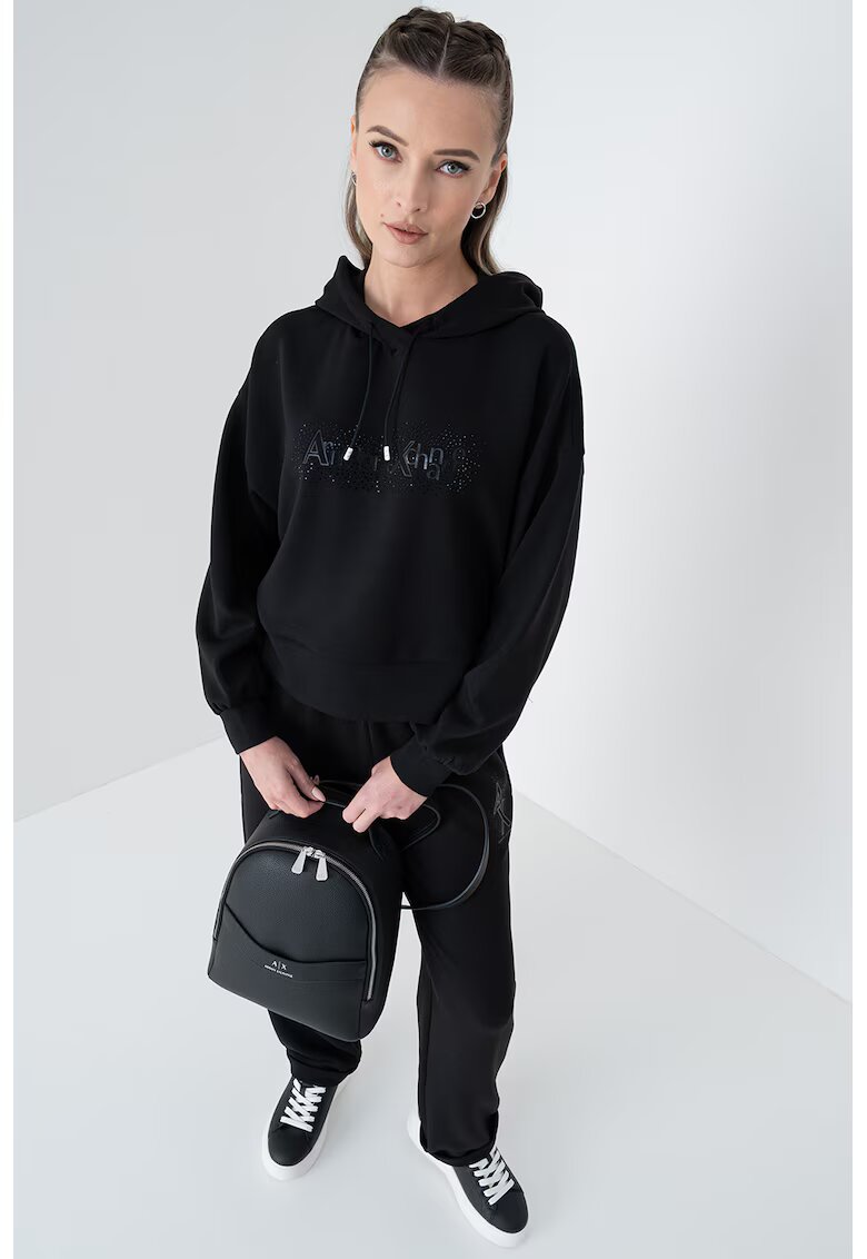 Armani Exchange Дънки с широк крачол и протрити зони
