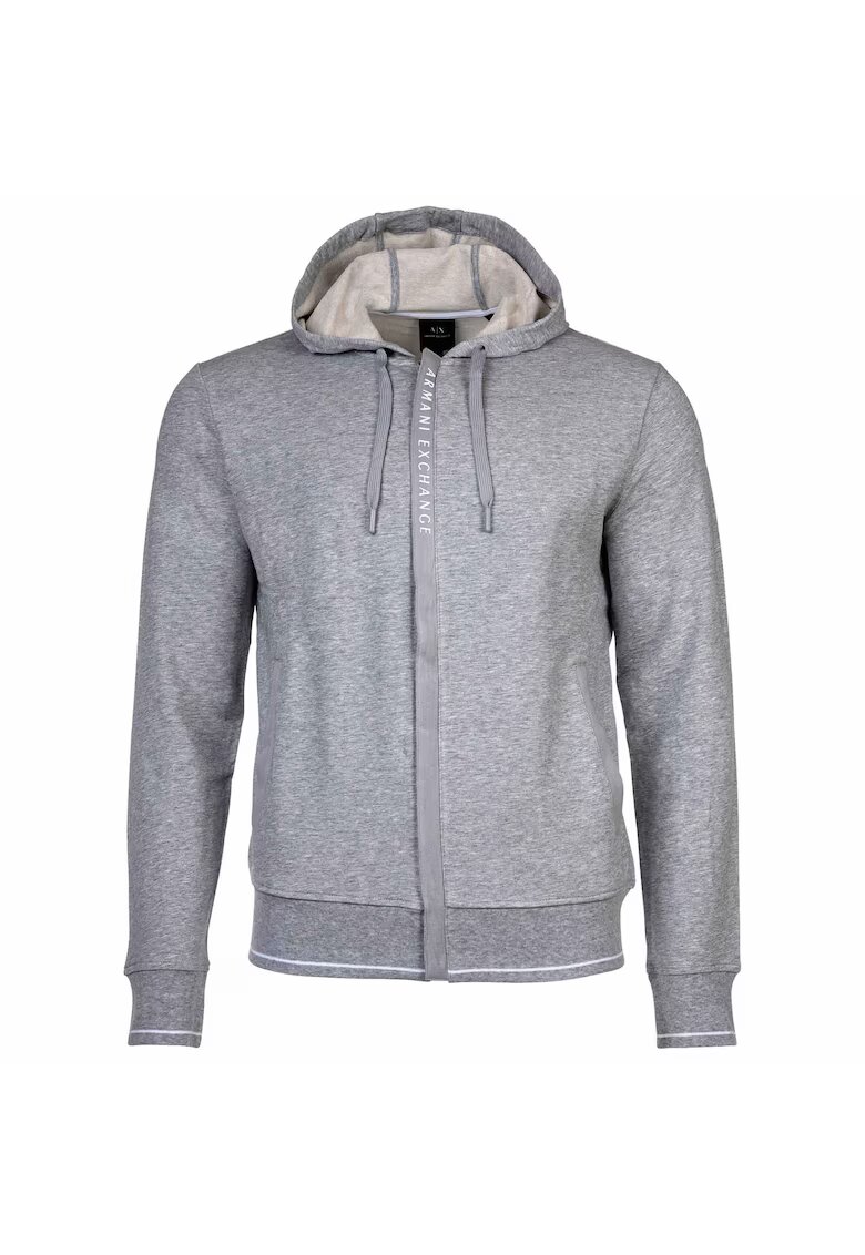 Armani Exchange Худи с цип и джобове встрани