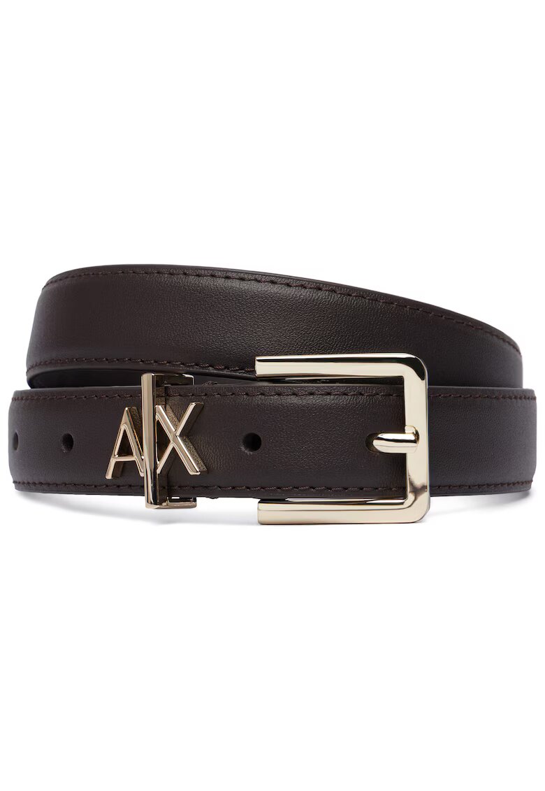 Armani Exchange колан от естествена кожа с катарама с лого AX - - 80 см